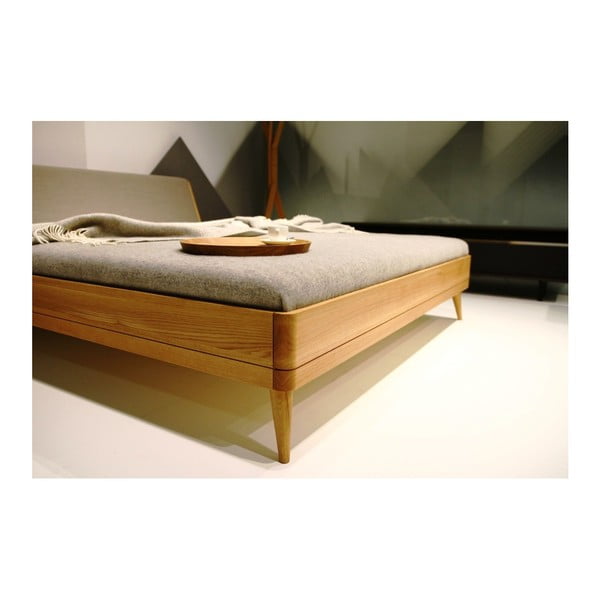 Pat dublu din lemn masiv de stejar Javorina Direct, 160 x 200 cm-image-3