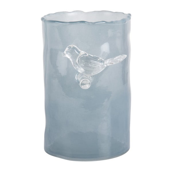 Vază albastră din sticlă (înălțime 15 cm) Bird On Branch – PT LIVING