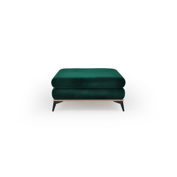 Puf cu tapițerie de catifea Windsor & Co Sofas Astre, verde smarald-image-3
