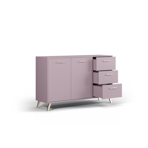 Comodă joasă roz 140x86 cm Burren - Cosmopolitan Design-image-4
