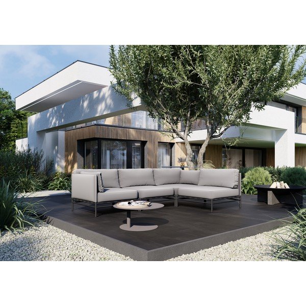 Canapea modulară de grădină gri deschis 234 cm Dandy – Sit Sit-image-1