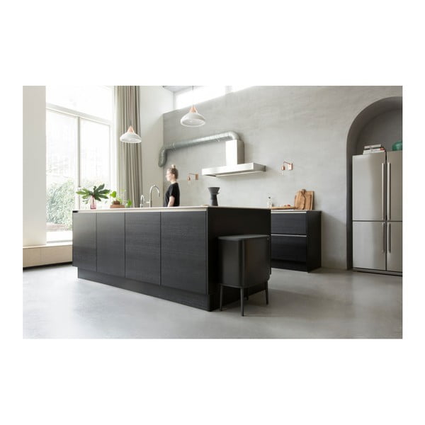 Coș de gunoi negru mat de reciclat/cu senzori de atingere din oțel 33 l Bo Touch Bin – Brabantia-image-1