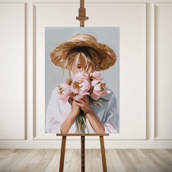 Tablou cu detalii pictate manual 70x100 cm Estelle – Styler-image-3