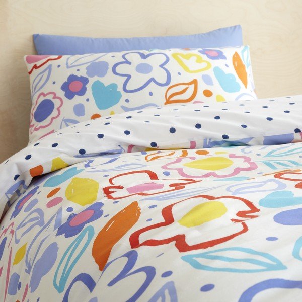 Lenjerie de pat din bumbac pentru copii 200x135 cm Blomme Floral - Pineapple Elephant-image-2