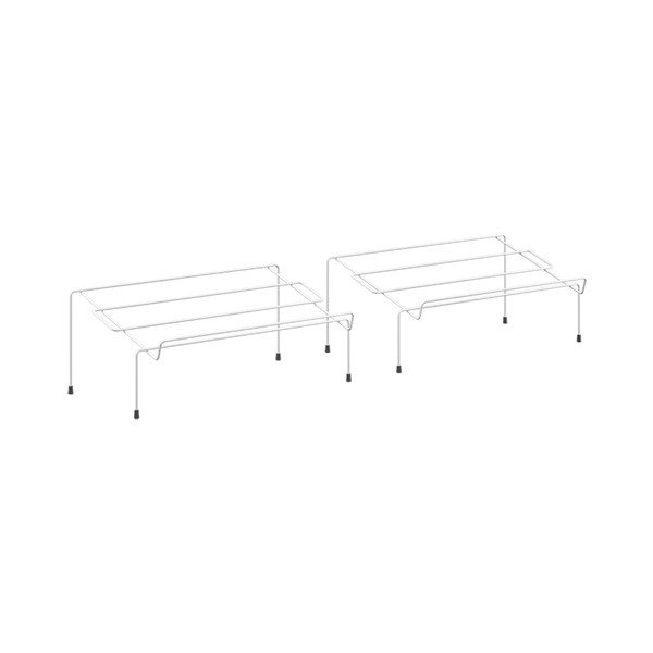 Set 2 suporturi pentru pantofi din oțel inoxidabil Metaltex Cipok, alb-image-4