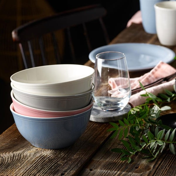 Bol din porțelan Villeroy & Boch Like Color Loop, 750 ml, alb - albastru-image-3