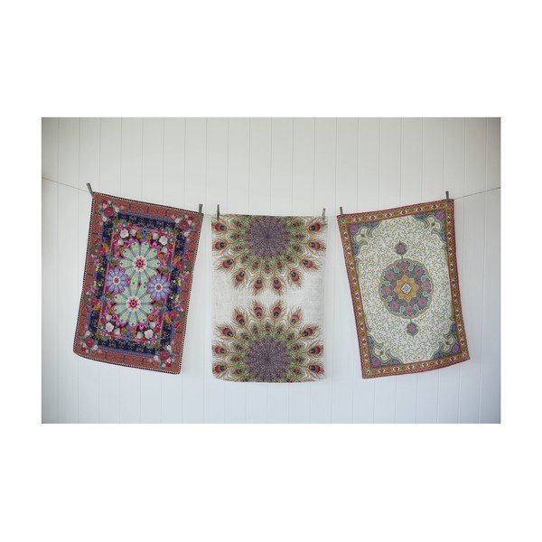 Set 3 suporturi din bumbac pentru masă Madre Selva Mandalas