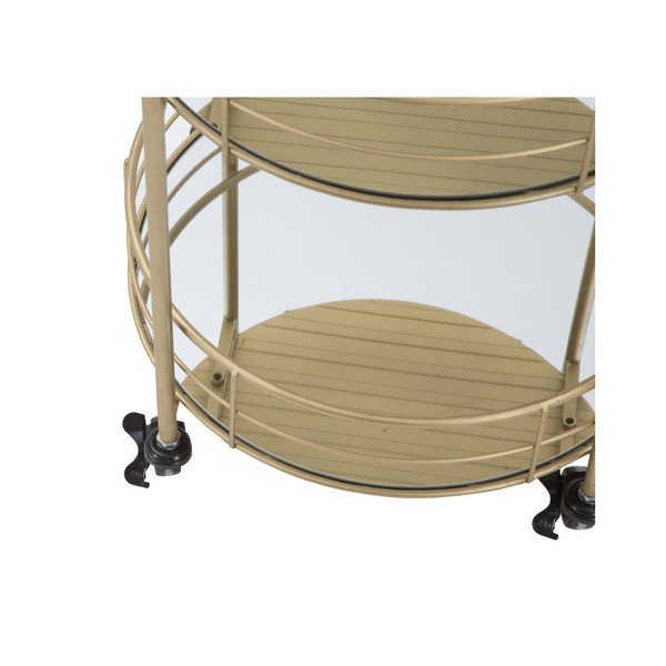 Cărucior pentru servire cu 3 etaje Mauro Ferretti Rondo, auriu-image-4