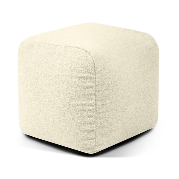 Fotoliu bean bag crem cu tapițerie din țesătură bouclé Plus 50 Lounge – SLOWDOWN-image-3