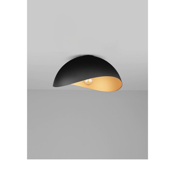 Plafonieră negru-mat/aurie din metal Opsi – Nova Luce-image-2