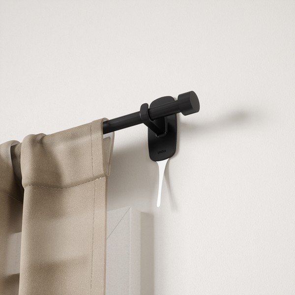 Galerie de perdea negru-mat extensibilă din oțel 40 - 71 cm Adhera – Umbra-image-1
