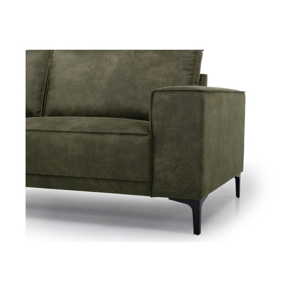 Colțar verde cu tapițerie din imitație de piele (colț pe partea stângă ) Copenhagen – Scandic-image-2