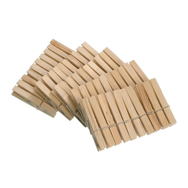 Set 50 cârlige din lemn pentru rufe Wenko Pegs-image-1