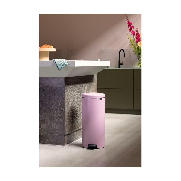 Coș de gunoi roz cu pedală din oțel 30 l NewIcon – Brabantia-image-1