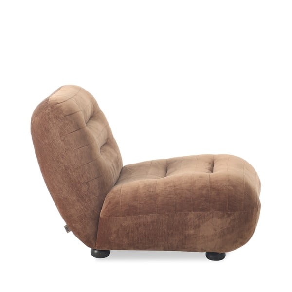 Fotoliu maro cu tapițerie din catifea Wyatt – Dutchbone-image-3