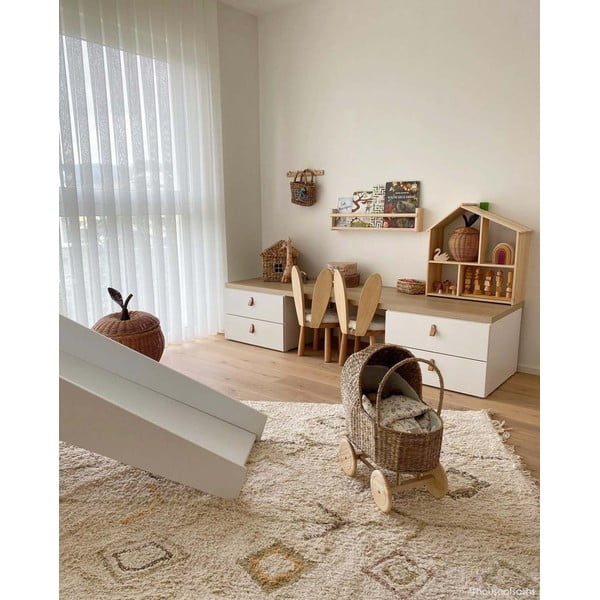 Covor bej lavabil/țesut manual din bumbac 170x240 cm Kaarol Earth – Lorena Canals-image-1