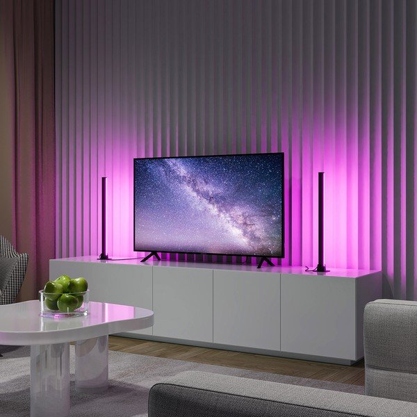 Veioză neagră LED din metal (înălțime 55 cm) Boy – Reality-image-1