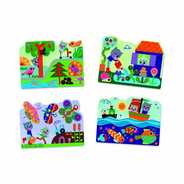 Imagini de colorat Djeco Kittens-image-1