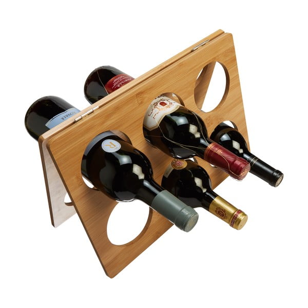 Suport din bambus pentru 6 sticle de vin montat pe perete - RTA-image-2
