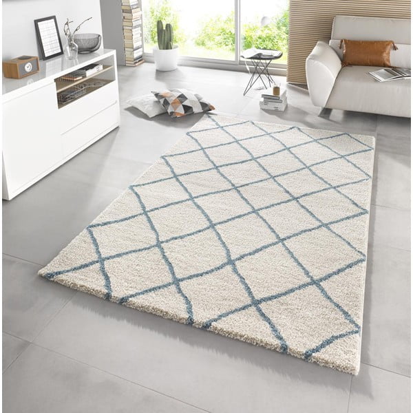 Covor Mint Rugs Grid, 80 x 150 cm, alb-image-1