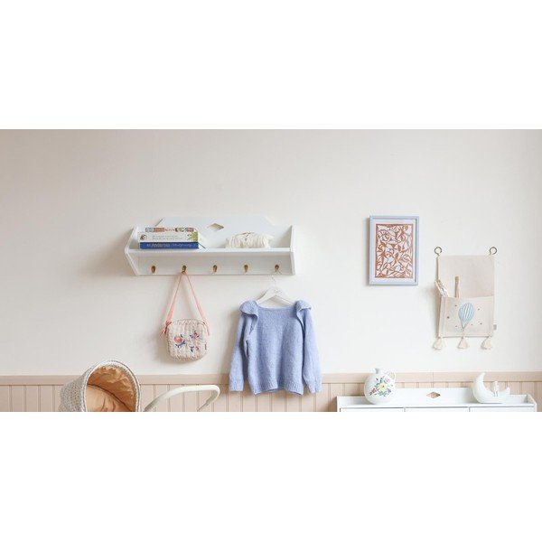 Cuier pentru copii alb pentru perete 75x27 cm Luca – Cam Cam Copenhagen-image-1