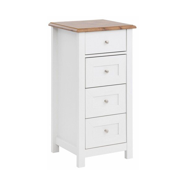 Comodă îngustă Støraa Axel, alb-image-2