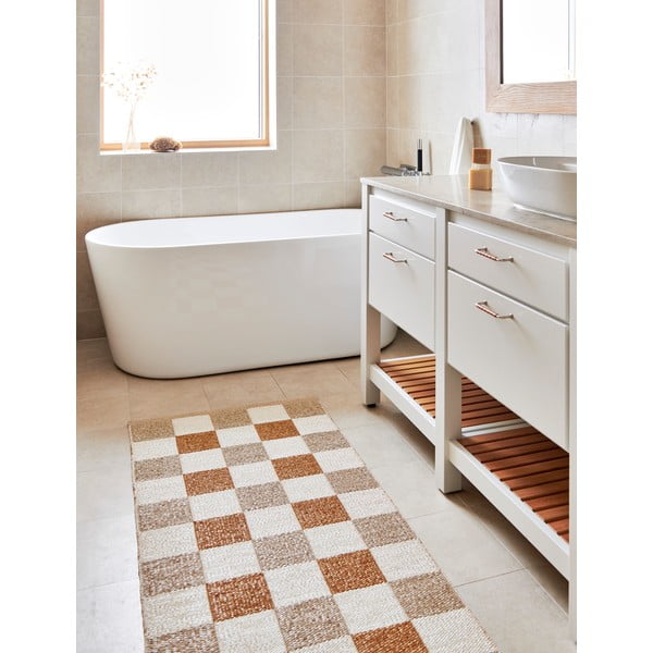 Covor tip traversă pentru interior și exterior galben ocru/bej 70x240 cm Pix Vanilla Ochre – Pappelina-image-4