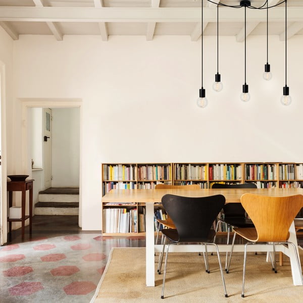 Corp de iluminat cu 5 cabluri Sotto Luce Cero Basic, negru-image-1