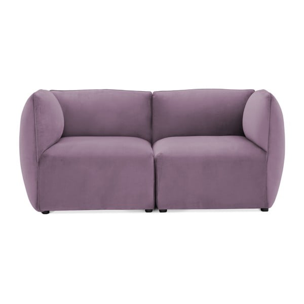 Canapea modulară cu 2 locuri Vivonita Velvet Cube, mov lila