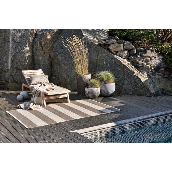 Covor pentru exterior și interior bej/crem 140x180 cm Bob Mud Vanilla – Pappelina-image-3