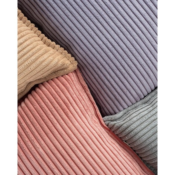 Pernă decorativă pentru copii maro deschis cu tapițerie din catifea reiată Block – Wigiwama-image-3