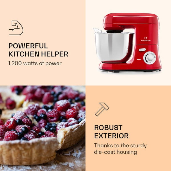Robot de bucătărie Klarstein Bella Robusta, roșu-image-1