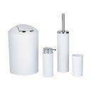 Set de accesorii de baie alb din plastic Calvo – Wenko