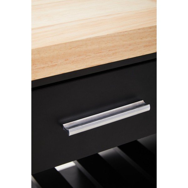 Măsuță de servire cu roți din lemn de arbore de cauciuc 48x105 cm Frankfurt – Premier Housewares-image-3