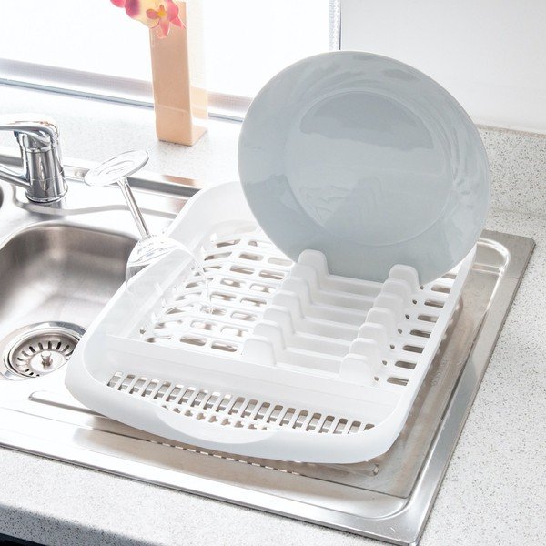 Scurgător vase pentru farfurii Addis Signature, 39,5 x 33 cm, alb-image-1