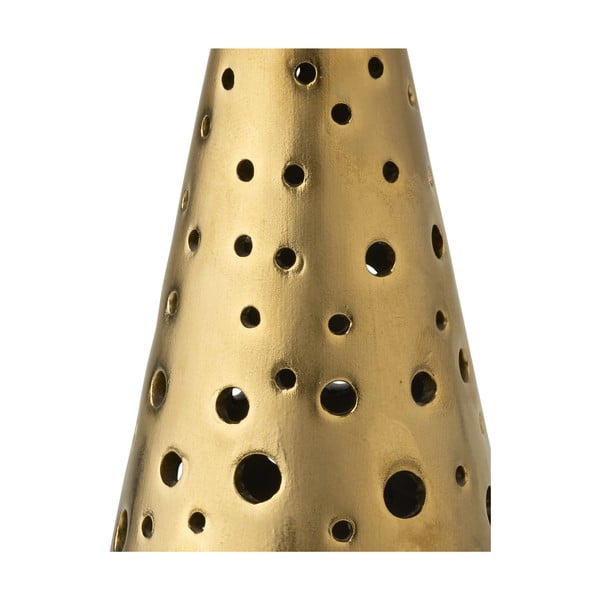 Sfeșnic din porțelan auriu Kähler Design Nobili, înălțime 19 cm-image-2