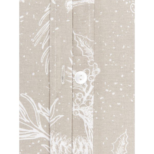 Lenjerie de pat din flanel Westwing Collection Animal Toile, 135 x 200 cm, bej-image-3