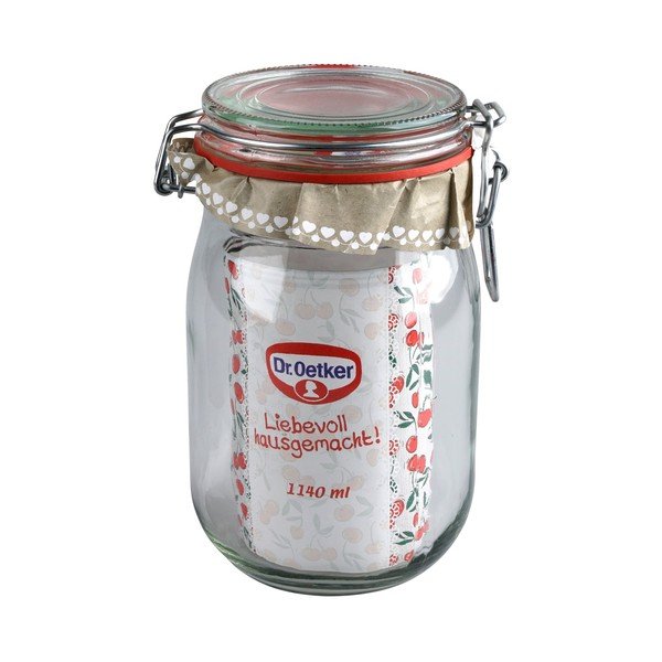 Borcan din sticlă cu închidere ermetică (clip) și garnitură Dr. Oetker Jar, 1,14 l-image-3