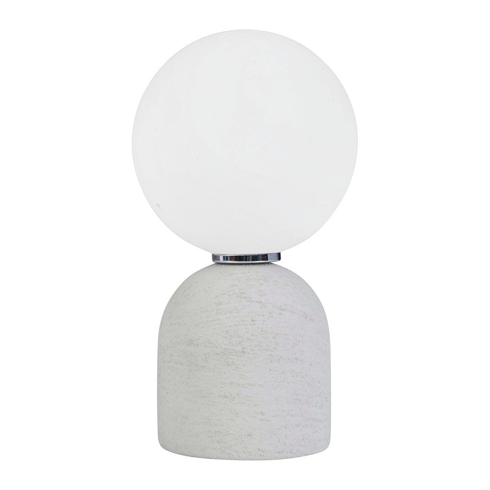 Veioză gri din ceramică cu abajur din sticlă (înălțime 22 cm) Jael – Yes Everyday