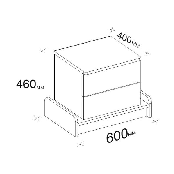 Noptieră albă Marina – Kalune Design-image-3