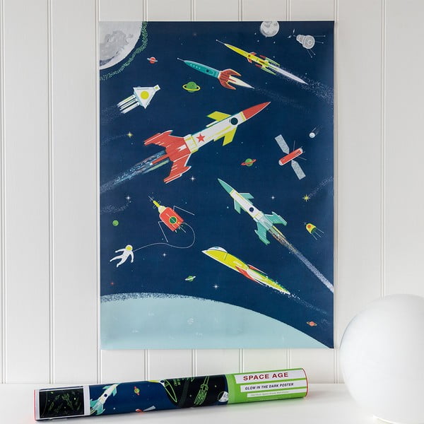 Decorațiuni pentru copii Glow in the Dark Space Age – Rex London-image-1