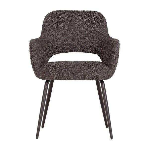 Scaun de living maro cu cotiere 2 buc. tapițat Jenny – WOOOD-image-3