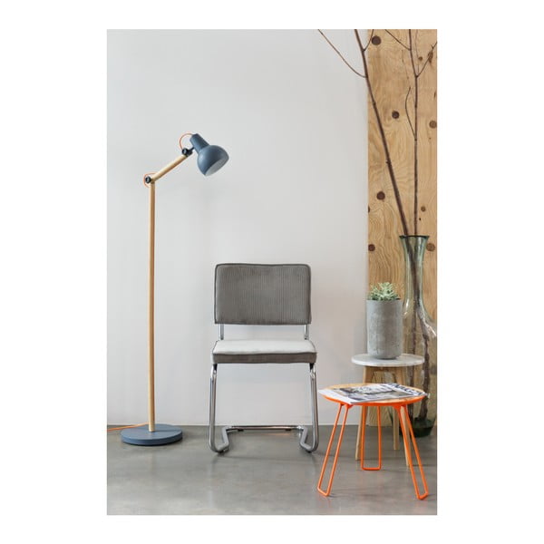 Scaune de dining gri balansoar 2 buc. tapițate Ridge Kink Rib – Zuiver-image-2