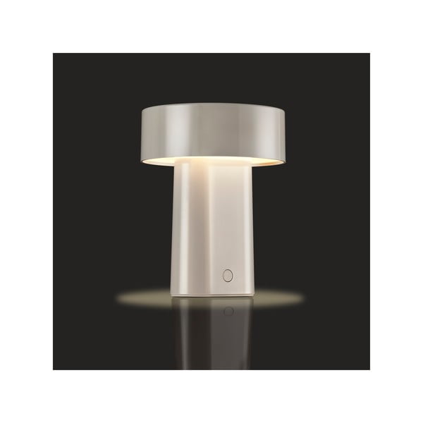 Veioză grej LED din plastic (înălțime 18 cm) Oblong – Zone-image-2