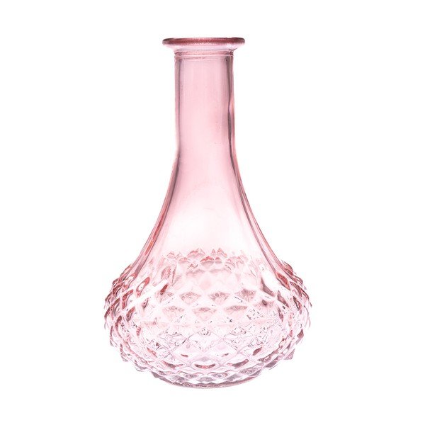 Vază roz din sticlă (înălțime 21 cm) – Dakls
