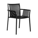 Scaune de grădină negre 2 buc. din plastic Tulsa – House Nordic