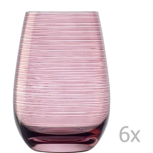 Set 6 pahare Stölzle Lausitz Twister, 465 ml, roz 