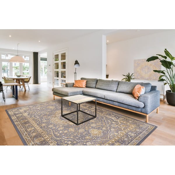 Covor gri-bej din lână 133x180 cm Zana – Agnella-image-1