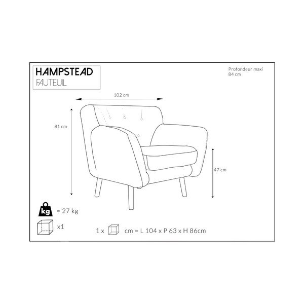 Fotoliu Cosmopolitan design Hampstead, gri-image-4