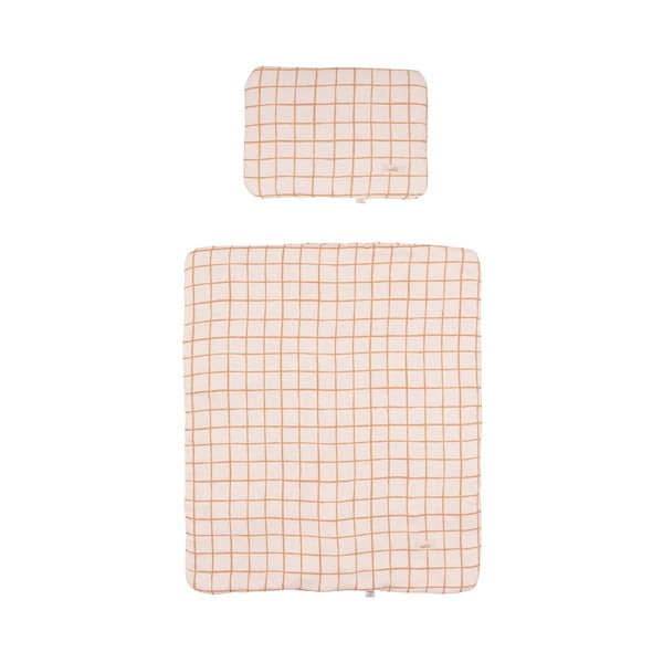 Set pentru pătuț bej Camel Check – Malomi Kids